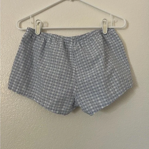 Brandy Melville One Size Light Blue Keira Gingham Shorts - Picture 3 of 7